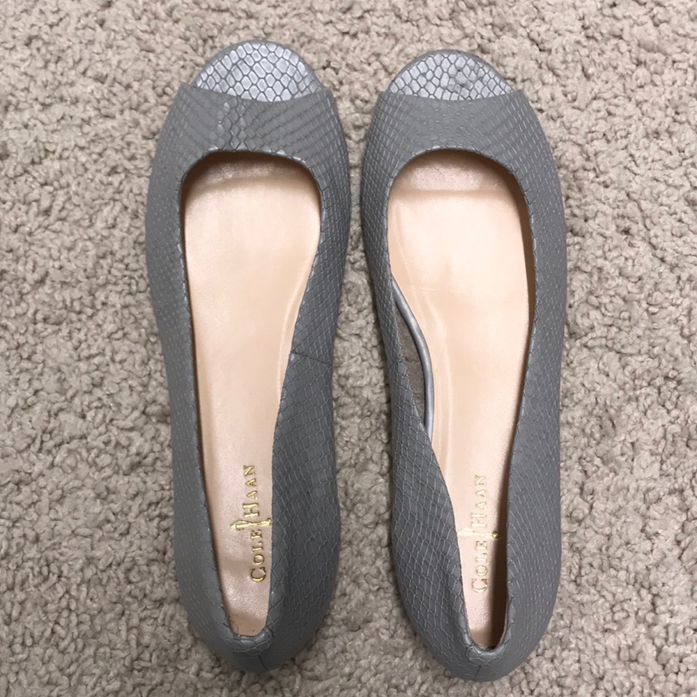 Cole Haan Morgan Peep Toe Flats